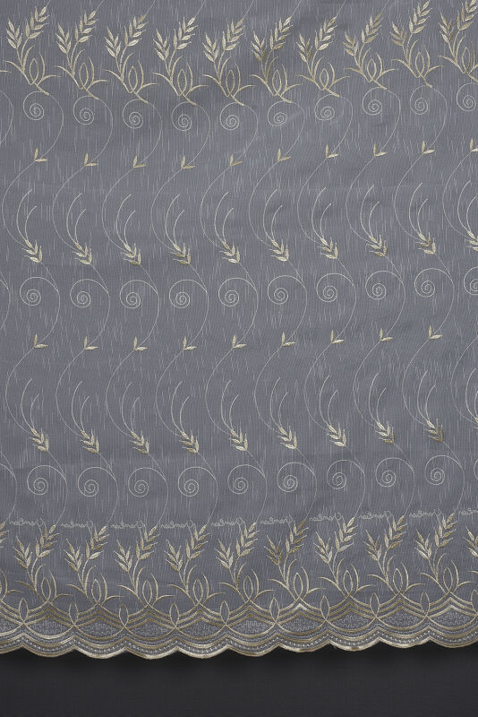 NAKIŞ 9 MODEL KREM RENK TEK KANAT Hazır dikilmiş Pileli Fon Perde 300*260 cm - 4