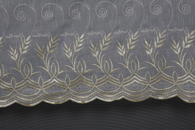 NAKIŞ 9 MODEL KREM RENK TEK KANAT Hazır dikilmiş Pileli Fon Perde 300*260 cm - 6