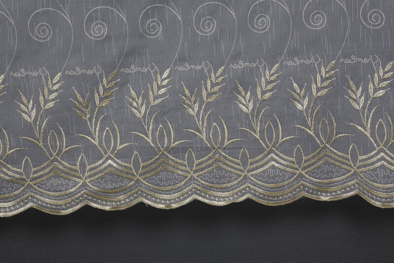 NAKIŞ 9 MODEL KREM RENK TEK KANAT Hazır dikilmiş Pileli Fon Perde 300*260 cm - 6