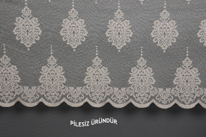 NOKTALI DAMAKS MODEL VİZON RENK PİLESİZ TEK KANAT Fon Perde 300*260 cm - 6