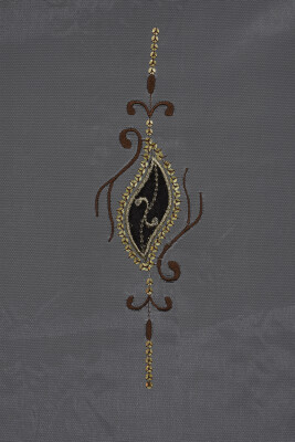 ORGANZE 1350 NAKIŞLI PULLU KREM RENK 5_3 Hazır dikilmiş Pileli Fon Perde 300*260 cm - 8