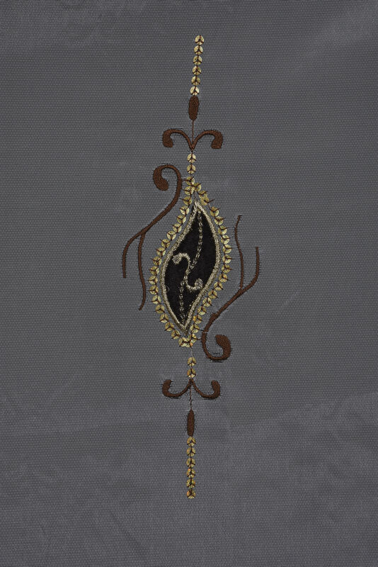 ORGANZE 1350 NAKIŞLI PULLU KREM RENK 5_3 Hazır dikilmiş Pileli Fon Perde 300*260 cm - 8