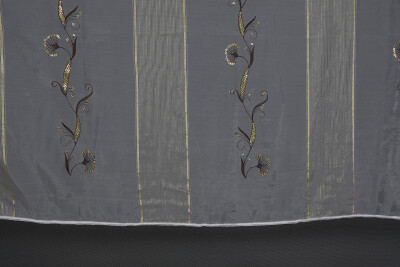 ORGANZE 1450 NAKIŞLI PULLU KREM RENK 5_3 Hazır dikilmiş Pileli Fon Perde 300*260 cm - 3