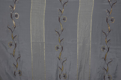 ORGANZE 1450 NAKIŞLI PULLU KREM RENK 5_3 Hazır dikilmiş Pileli Fon Perde 300*260 cm - 5