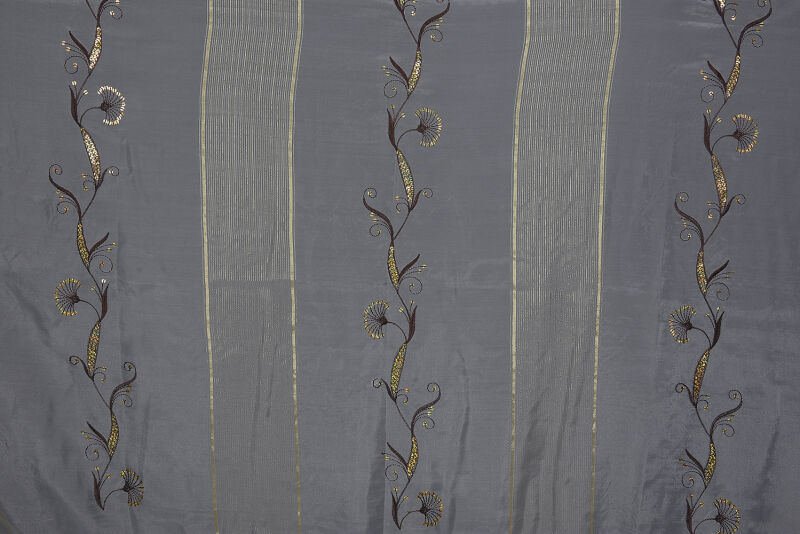 ORGANZE 1450 NAKIŞLI PULLU KREM RENK 5_3 Hazır dikilmiş Pileli Fon Perde 300*260 cm - 5