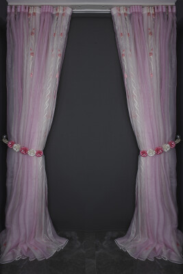 ORGANZE 1550 KREM RENK 5_3 Hazır dikilmiş Pileli Fon Perde 300*260 cm - 12