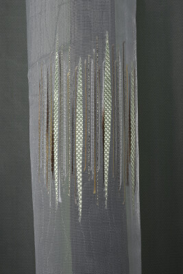 ORGANZE 1650 KREM RENK 5_3 Hazır dikilmiş Pileli Fon Perde 300*260 cm - 2