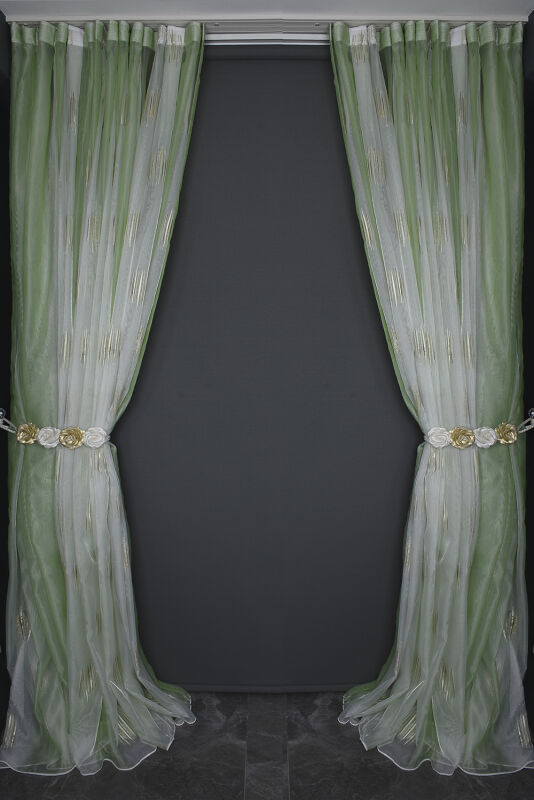 ORGANZE 1650 KREM RENK 5_3 Hazır dikilmiş Pileli Fon Perde 300*260 cm - 11