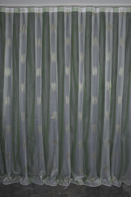 ORGANZE 1650 KREM RENK 5_3 Hazır dikilmiş Pileli Fon Perde 300*260 cm - AKÇA TEKSTİL