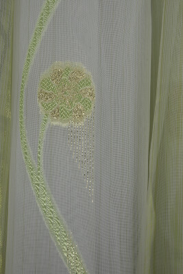 ORGANZE 1750 KREM RENK 5_3 Hazır dikilmiş Pileli Fon Perde 300*260 cm - 6