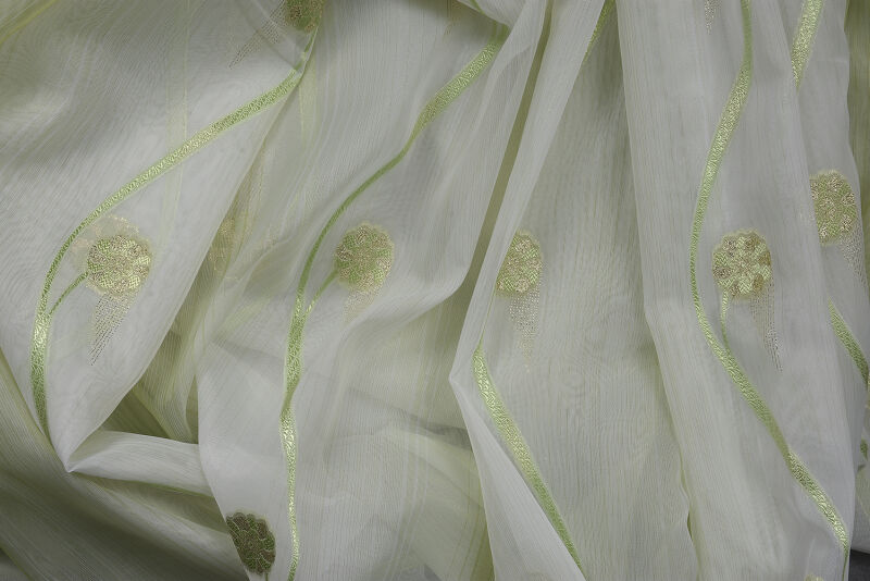 ORGANZE 1750 KREM RENK 5_3 Hazır dikilmiş Pileli Fon Perde 300*260 cm - 9