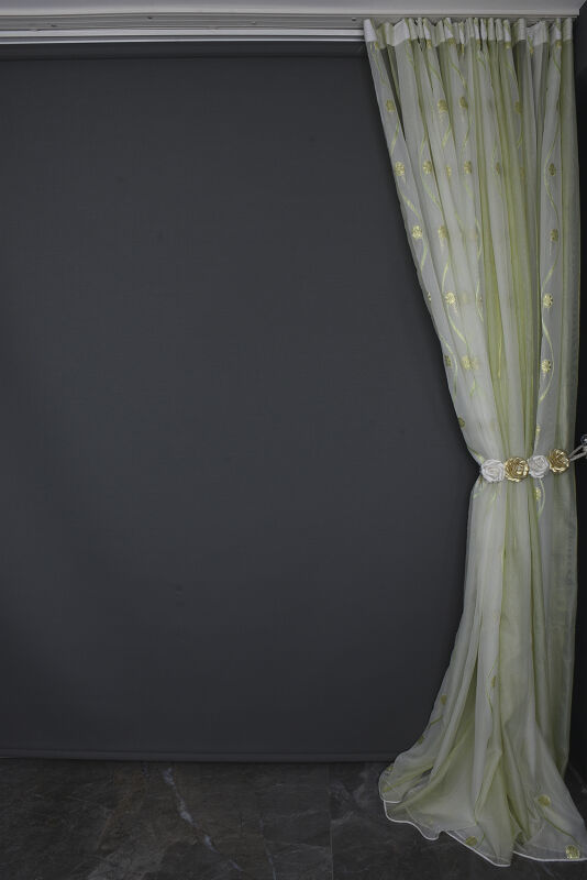 ORGANZE 1750 KREM RENK 5_3 Hazır dikilmiş Pileli Fon Perde 300*260 cm - 11