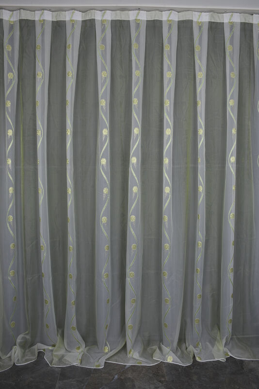 ORGANZE 1750 KREM RENK 5_3 Hazır dikilmiş Pileli Fon Perde 300*260 cm - 1