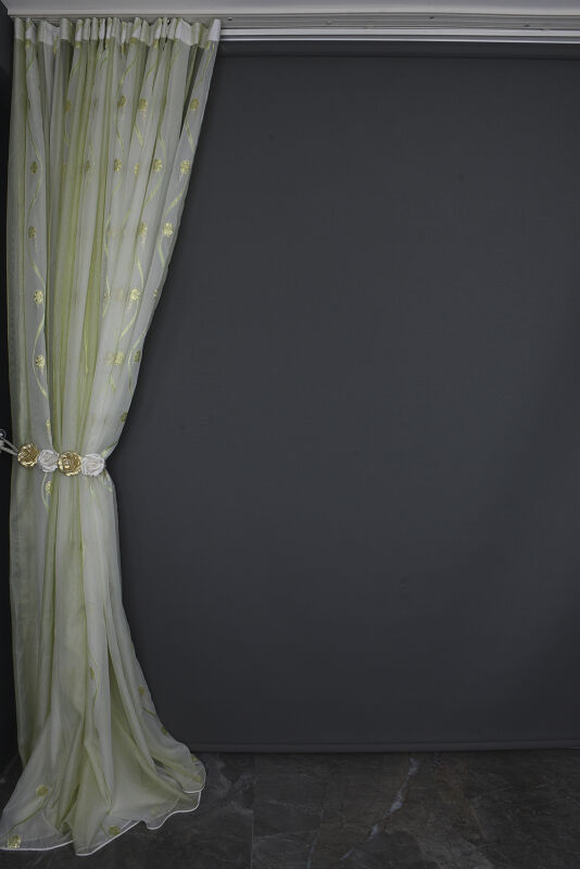 ORGANZE 1750 KREM RENK 5_3 Hazır dikilmiş Pileli Fon Perde 300*260 cm - 12