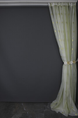 ORGANZE 1750 KREM RENK 5_3 Hazır dikilmiş Pileli Fon Perde 300*260 cm - 13