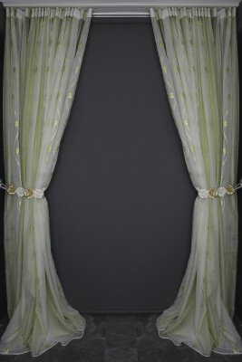 ORGANZE 1750 KREM RENK 5_3 Hazır dikilmiş Pileli Fon Perde 300*260 cm - 14