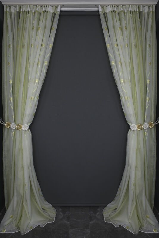 ORGANZE 1750 KREM RENK 5_3 Hazır dikilmiş Pileli Fon Perde 300*260 cm - 14