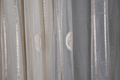 ORGANZE 1800 KREM RENK 5_3 Hazır dikilmiş Pileli Fon Perde 300*260 cm - 2