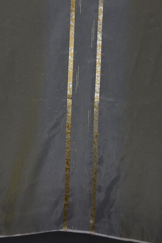 ORGANZE 1850 KREM RENK 5_3 Hazır dikilmiş Pileli Fon Perde 300*260 cm - 12