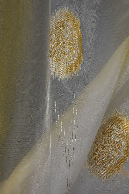 ORGANZE 1850 KREM RENK 5_3 Hazır dikilmiş Pileli Fon Perde 300*260 cm - 13