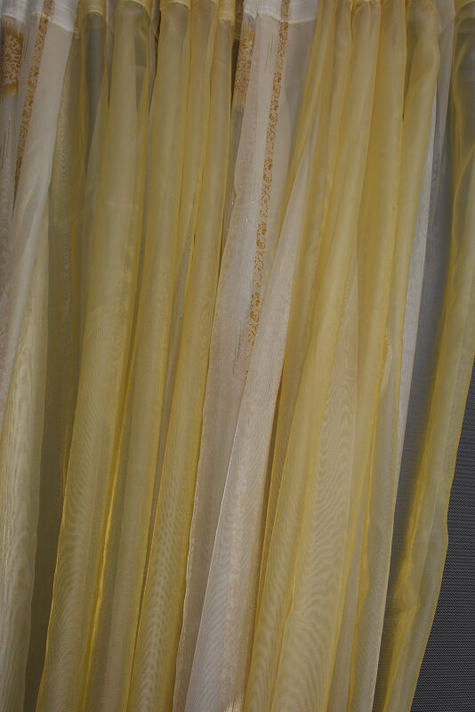 ORGANZE 1850 KREM RENK 5_3 Hazır dikilmiş Pileli Fon Perde 300*260 cm - 14