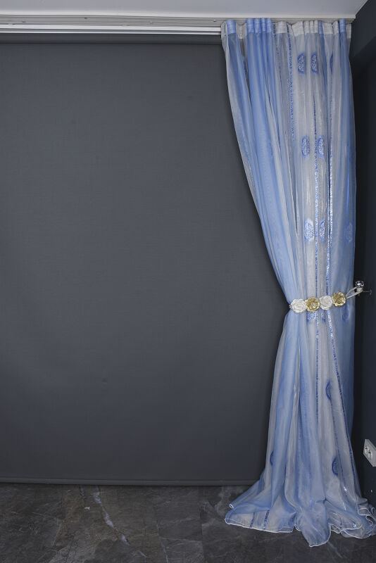 ORGANZE 1900 KREM RENK 5_3 Hazır dikilmiş Pileli Fon Perde 300*260 cm - 12