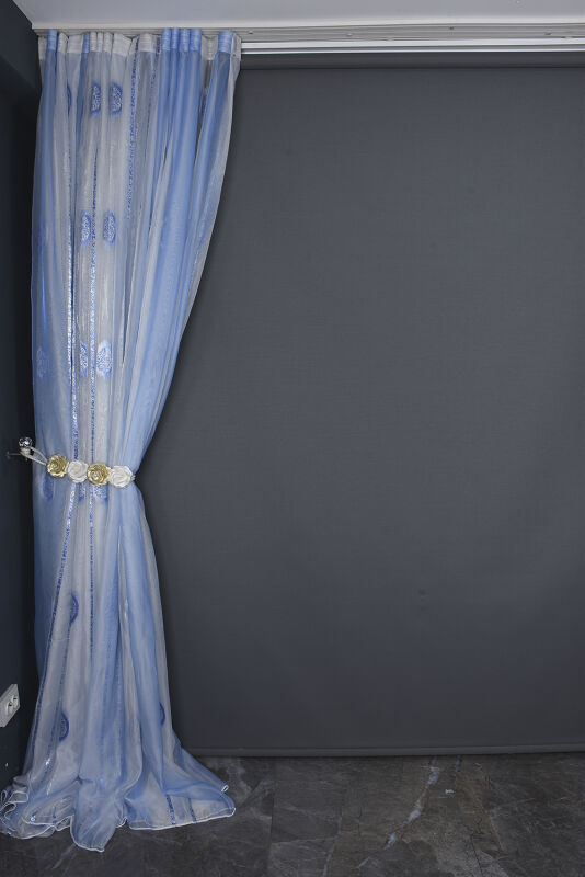 ORGANZE 1900 KREM RENK 5_3 Hazır dikilmiş Pileli Fon Perde 300*260 cm - 7