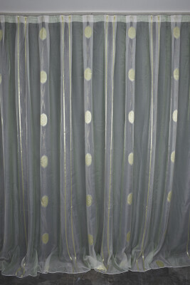 ORGANZE 1925 KREM RENK 5_3 Hazır dikilmiş Pileli Fon Perde 300*260 cm - AKÇA TEKSTİL