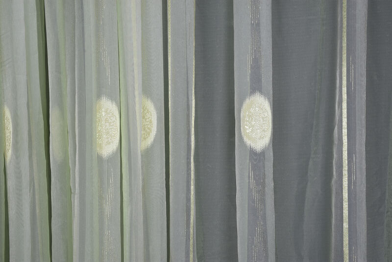 ORGANZE 1925 KREM RENK 5_3 Hazır dikilmiş Pileli Fon Perde 300*260 cm - 2