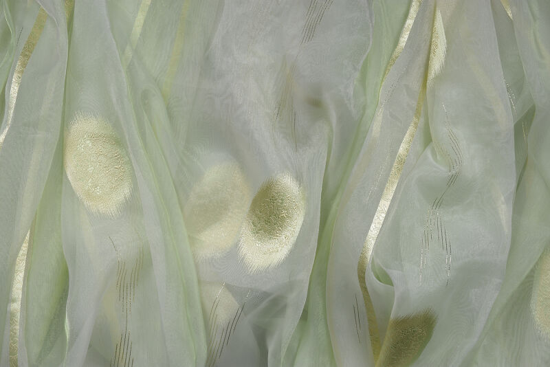 ORGANZE 1925 KREM RENK 5_3 Hazır dikilmiş Pileli Fon Perde 300*260 cm - 8