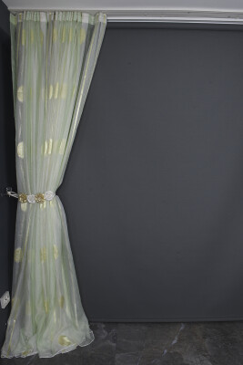 ORGANZE 1925 KREM RENK 5_3 Hazır dikilmiş Pileli Fon Perde 300*260 cm - 6