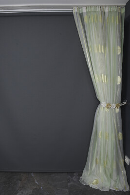 ORGANZE 1925 KREM RENK 5_3 Hazır dikilmiş Pileli Fon Perde 300*260 cm - 7