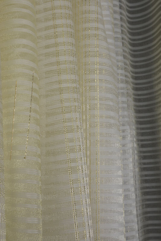 ORGANZE 1950 KREM RENK 5_3 Hazır dikilmiş Pileli Fon Perde 300*260 cm - 5