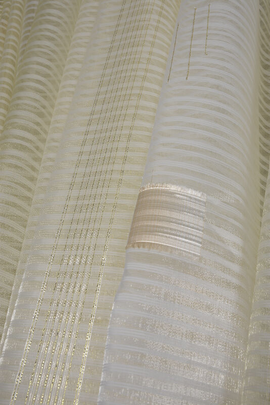 ORGANZE 1950 KREM RENK 5_3 Hazır dikilmiş Pileli Fon Perde 300*260 cm - 10