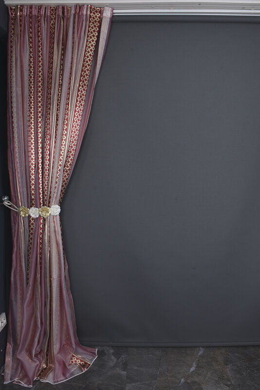 ORGANZE 2050 KREM RENK 5_3 Hazır dikilmiş Pileli Fon Perde 300*260 cm - 9