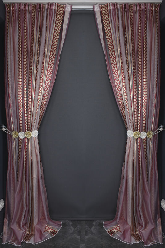 ORGANZE 2050 KREM RENK 5_3 Hazır dikilmiş Pileli Fon Perde 300*260 cm - 11