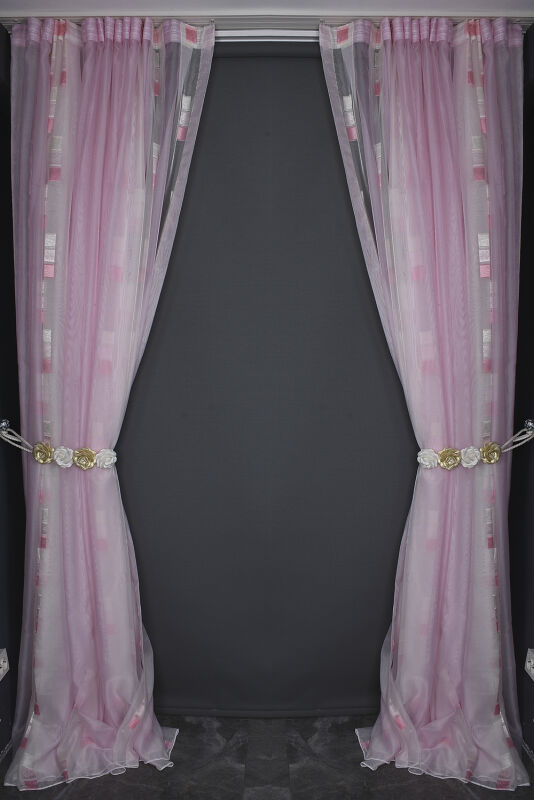 ORGANZE 2150 KREM RENK 5_3 Hazır dikilmiş Pileli Fon Perde 300*260 cm - 10