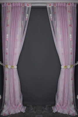 ORGANZE 2150 KREM RENK 5_3 Hazır dikilmiş Pileli Fon Perde 300*260 cm - 10