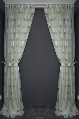 ORGANZE 2200 KREM RENK 5_3 Hazır dikilmiş Pileli Fon Perde 300*260 cm - 11