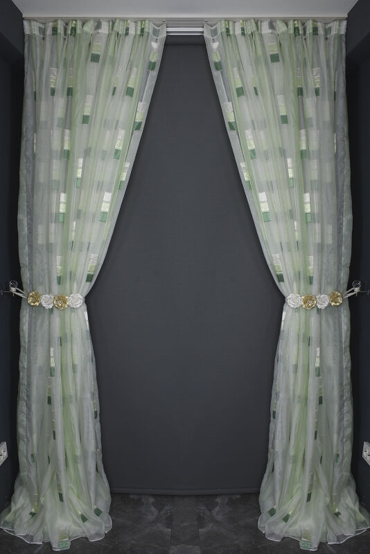 ORGANZE 2200 KREM RENK 5_3 Hazır dikilmiş Pileli Fon Perde 300*260 cm - 8