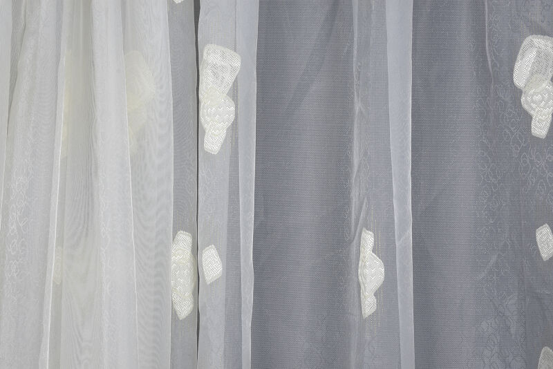 ORGANZE 2250 KREM RENK 5_3 Hazır dikilmiş Pileli Fon Perde 300*260 cm - 2