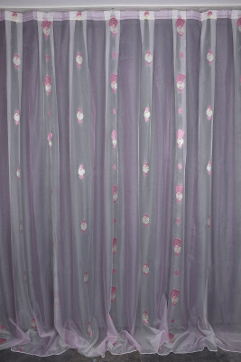 ORGANZE 2350 KREM RENK 5_3 Hazır dikilmiş Pileli Fon Perde 300*260 cm - AKÇA TEKSTİL