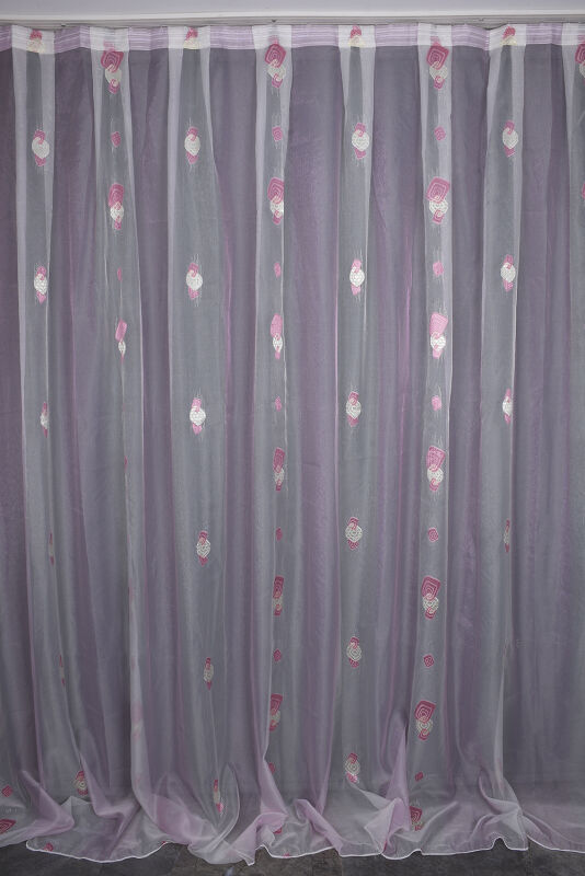 ORGANZE 2350 KREM RENK 5_3 Hazır dikilmiş Pileli Fon Perde 300*260 cm - 1