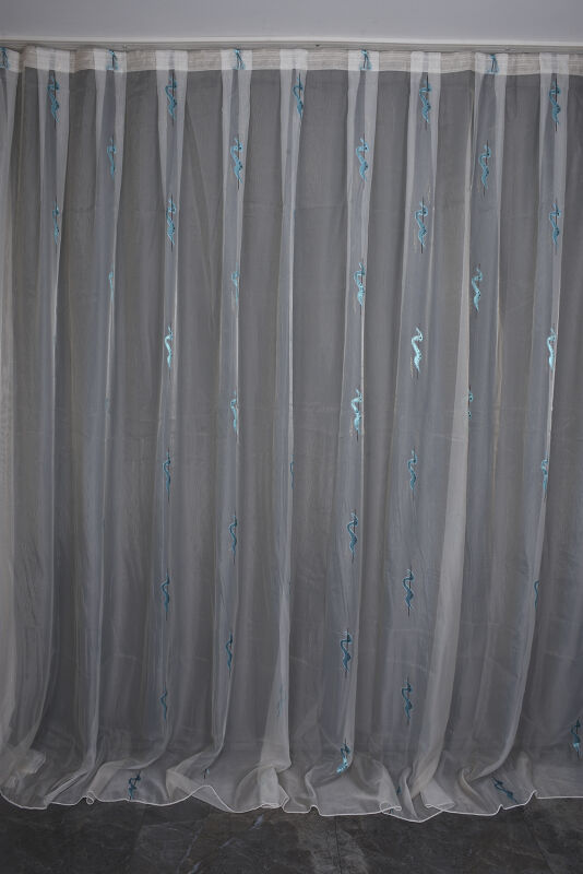 ORGANZE 2400 KREM RENK 5_3 Hazır dikilmiş Pileli Fon Perde 300*260 cm - 1