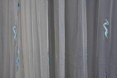 ORGANZE 2400 KREM RENK 5_3 Hazır dikilmiş Pileli Fon Perde 300*260 cm - 2