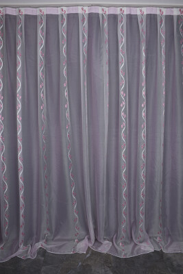 ORGANZE 2550 KREM RENK 5_3 Hazır dikilmiş Pileli Fon Perde 300*260 cm - AKÇA TEKSTİL