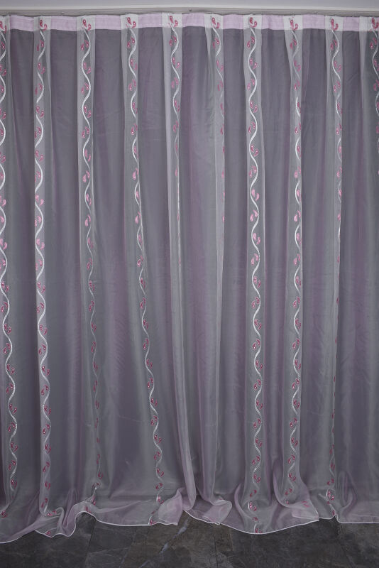 ORGANZE 2550 KREM RENK 5_3 Hazır dikilmiş Pileli Fon Perde 300*260 cm - 1