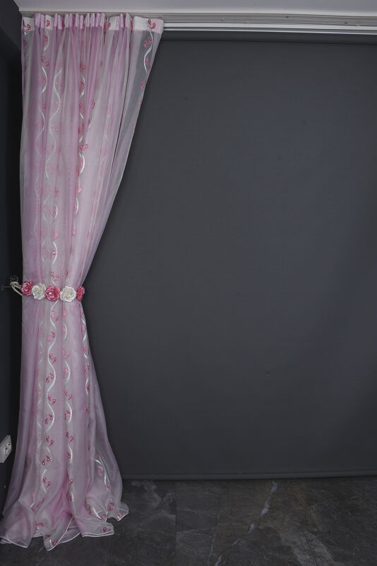 ORGANZE 2550 KREM RENK 5_3 Hazır dikilmiş Pileli Fon Perde 300*260 cm - 6