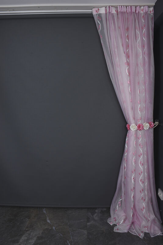 ORGANZE 2550 KREM RENK 5_3 Hazır dikilmiş Pileli Fon Perde 300*260 cm - 7