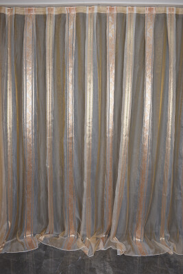 ORGANZE 2650 KREM RENK 5_3 Hazır dikilmiş Pileli Fon Perde 300*260 cm - AKÇA TEKSTİL